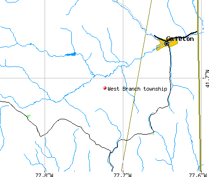 West Branch township, PA map