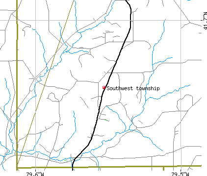 Southwest township, PA map