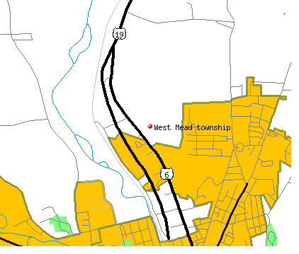 West Mead township, PA map