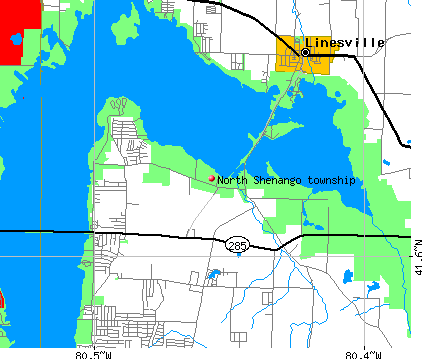 North Shenango township, PA map