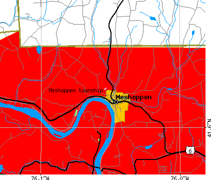 Meshoppen township, PA map