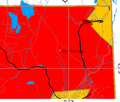 Fell township, PA map