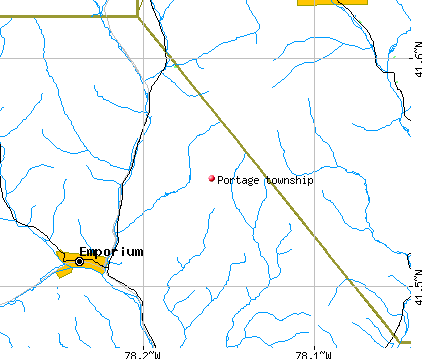 Portage township, PA map