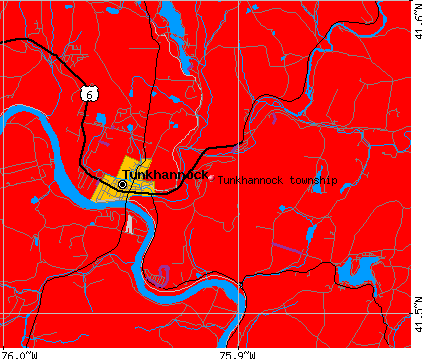 Tunkhannock township, PA map
