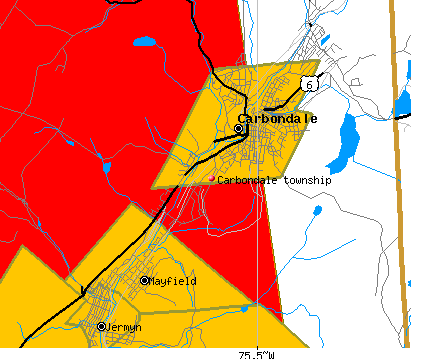 Carbondale township, PA map