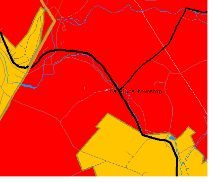 La Plume township, PA map