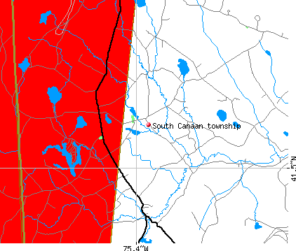 South Canaan township, PA map