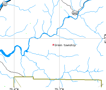 Green township, PA map