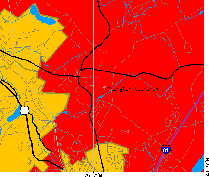 Abington township, PA map