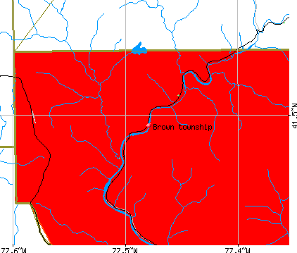 Brown township, PA map