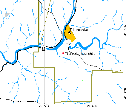 Tionesta township, PA map
