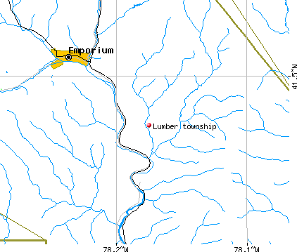 Lumber township, PA map