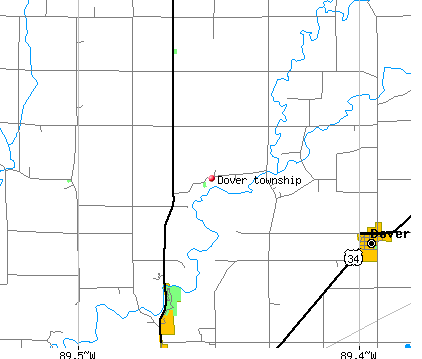 Dover township, IL map