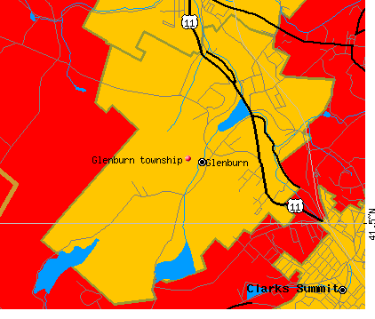 Glenburn township, PA map