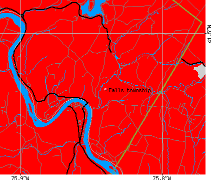 Falls township, PA map