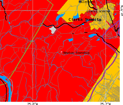 Newton township, PA map