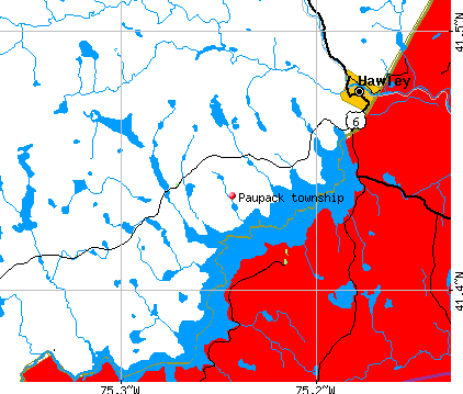 Paupack township, PA map