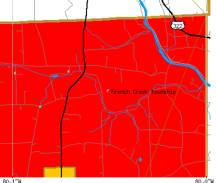 French Creek township, PA map