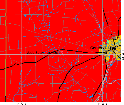 West Salem township, PA map