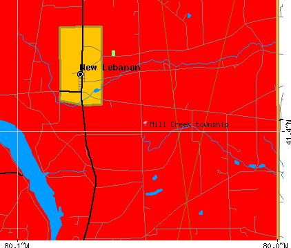 Mill Creek township, PA map