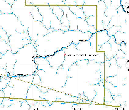 Benezette township, PA map