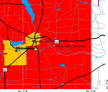 Sandy Lake township, PA map