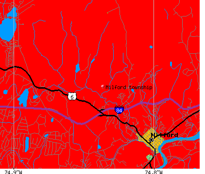Milford township, PA map