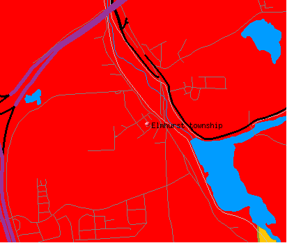 Elmhurst township, PA map