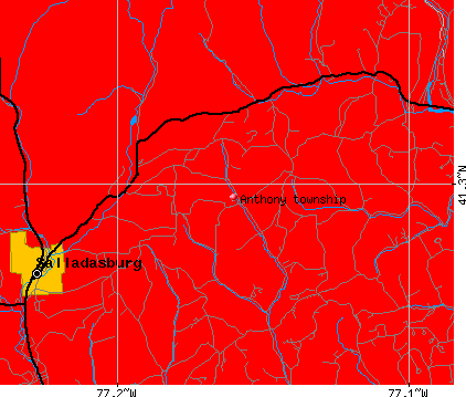 Anthony township, PA map