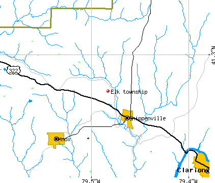 Elk township, PA map