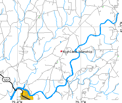 Highland township, PA map