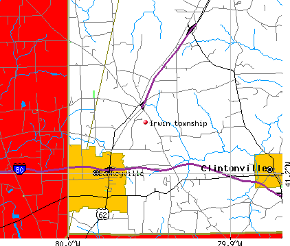 Irwin township, PA map