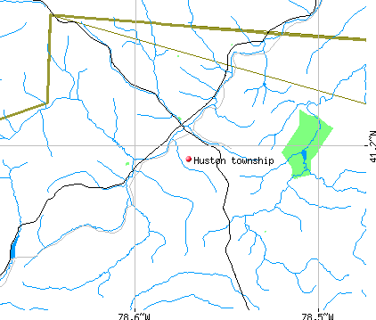 Huston township, PA map