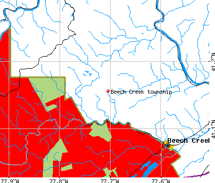 Beech Creek township, PA map
