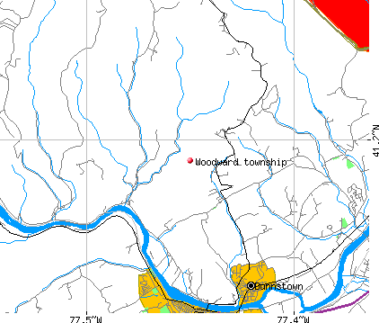 Woodward township, PA map