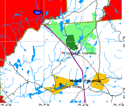 Coolbaugh township, PA map