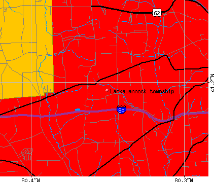 Lackawannock township, PA map
