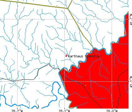 Karthaus township, PA map
