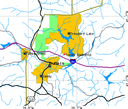 Sandy township, PA map