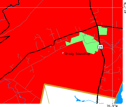 Brady township, PA map