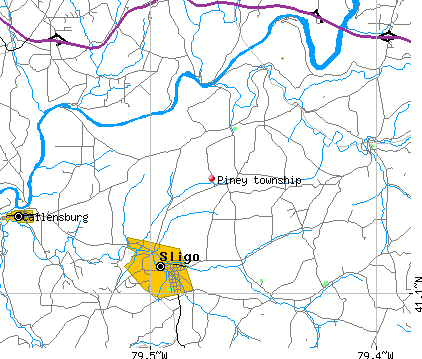 Piney township, PA map