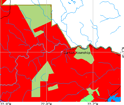 Curtin township, PA map