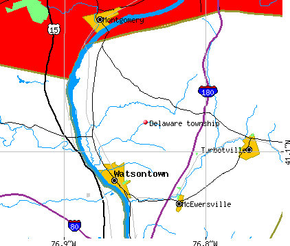 Delaware township, PA map