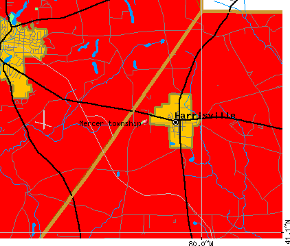 Mercer township, PA map