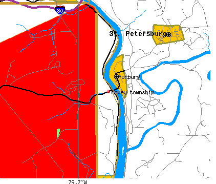 Hovey township, PA map
