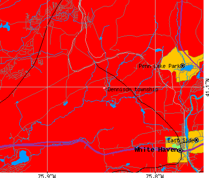 Dennison township, PA map