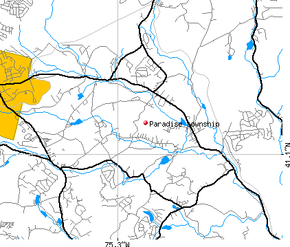 Paradise township, PA map