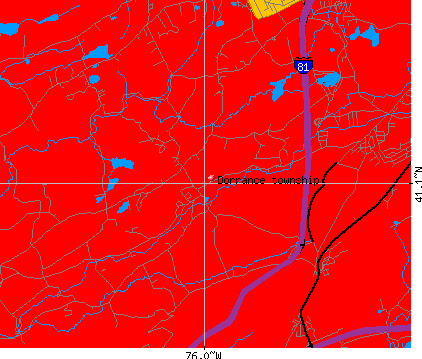 Dorrance township, PA map