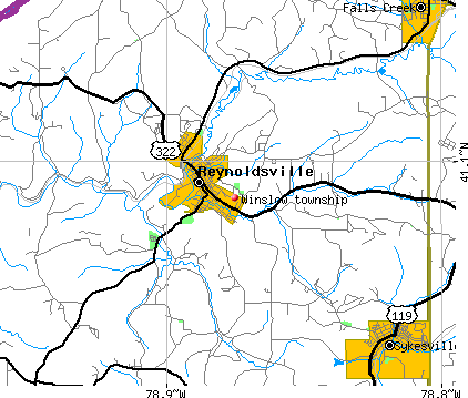 Winslow township, PA map