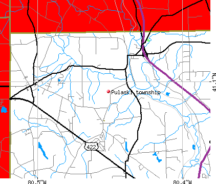 Pulaski township, PA map